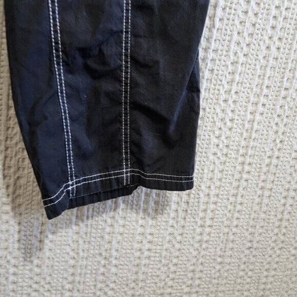 H&M Divided Baggy Black Cargo Trouser Pants Y2K Style Size 2 - Picture 5 of 14